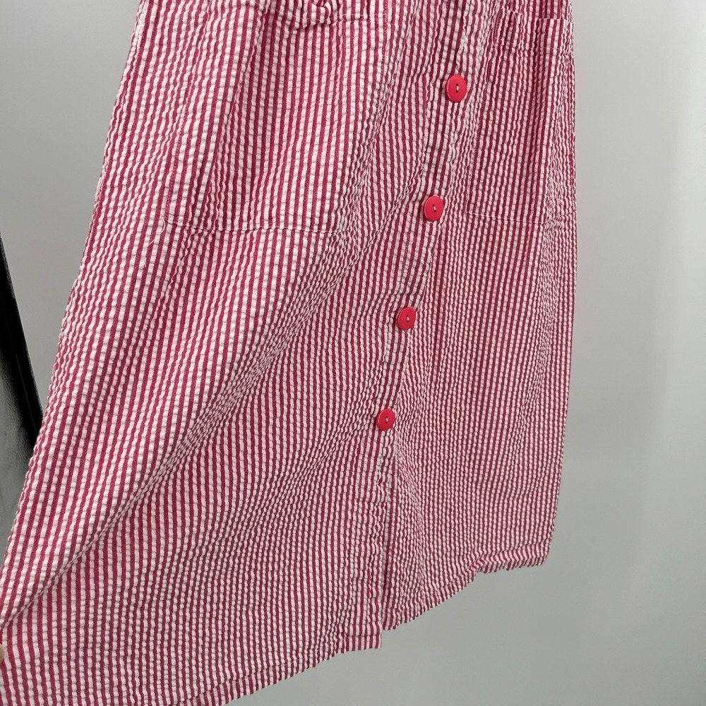 Vermont Country Store Button Front Cottage Midi Dress Medium Peasant 100% Cotton - Picture 3 of 10